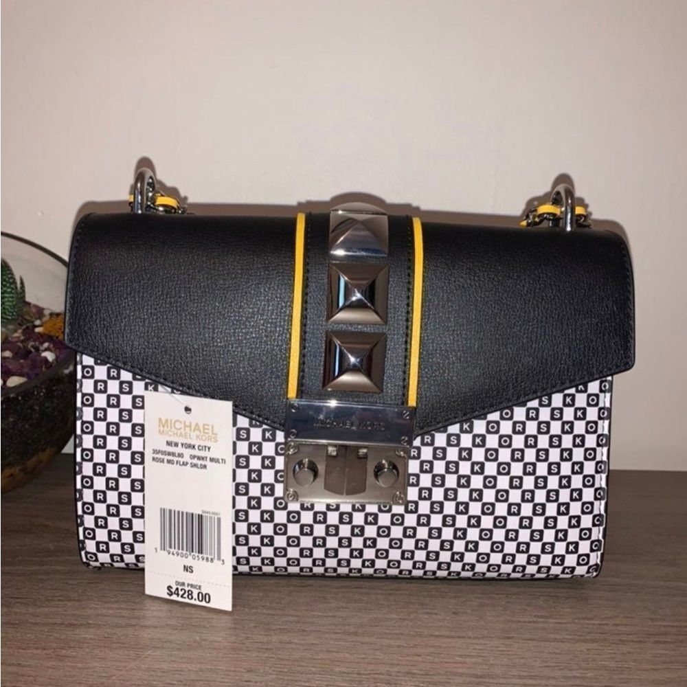 NWT MK New York City Rose Medium Flap Should - Picture 4 of 11